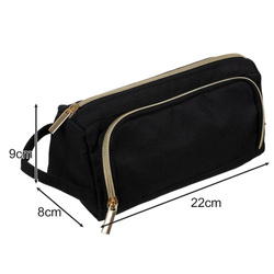 Double extendable pencil case - black Maaleo 24502