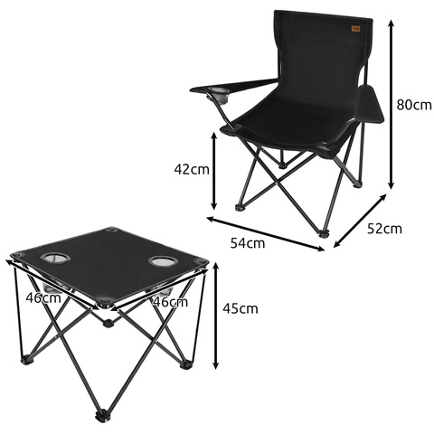 Fishing table + two chairs 25468