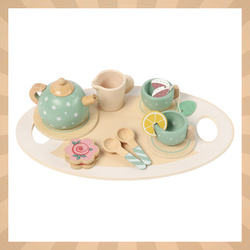 Children's tea set green Kruzzel 26393