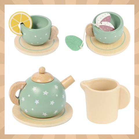 Children's tea set green Kruzzel 26393