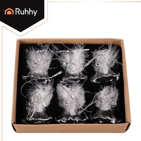 Transparent baubles - angels 6 pcs. Ruhhy 22497