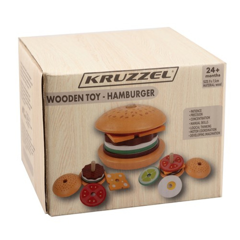 Kruzzel 22673 dřevěný burger