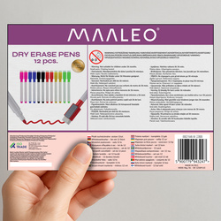 Trocken abwischbare Marker - 12er-Set Maaleo 21646