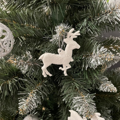 Christmas tree baubles - reindeer 9pcs Ruhhy 22517