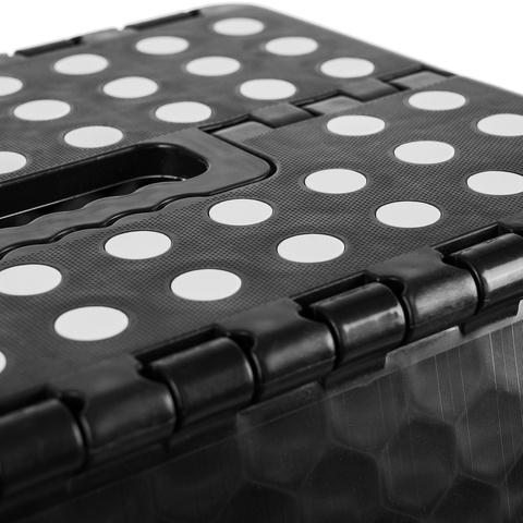 Klapphocker schwarz-weiß 39cm