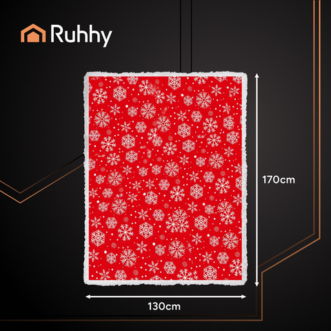 Couverture de Noël en flanelle 1,3 x 1,7 m Ruhhy 26611