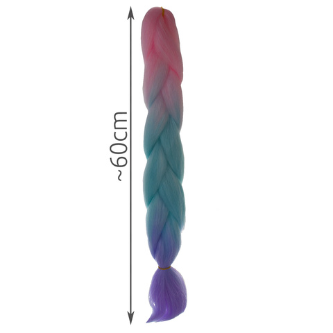Sintetinės plaukų ombre pynės rožinės/ni/f W10341