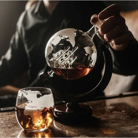 Carafe - globe - service à whisky Malatec 22553