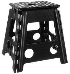 Tabouret pliant noir et blanc 39cm