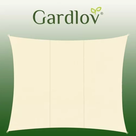 Voile d&#39;ombrage 4x3m - beige Gardlov 23144