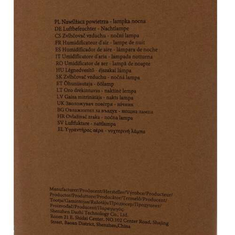 Luftbefeuchter - Nachtlampe Ruhhy 24378