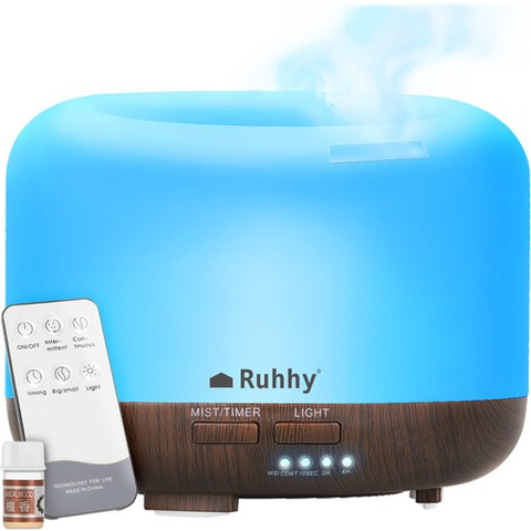 Diffuseur d&#39;arômes - Humidificateur LED avec télécommande N23511