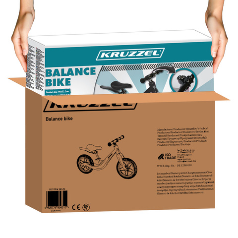 Balance bike black Kruzzel 25767