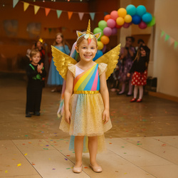 3-piece unicorn costume 122-128cm Kruzzel 26675