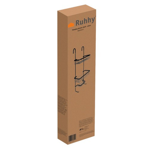 Hanging shower shelf - silver