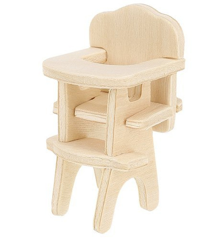 Set of wooden doll furniture, 34 pieces