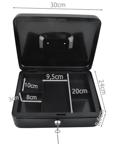 Large black cash box