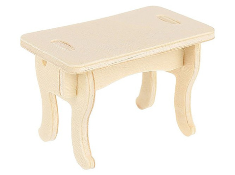 Set Holzmöbel für Puppen, 34-teilig.