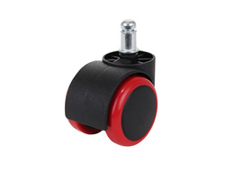 Office chair wheels - 5 pcs - red