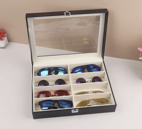 Organisateur de lunettes 8 compartiments