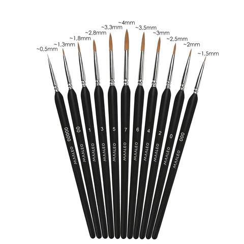 Paint brushes 11pcs with stand Maaleo 26118