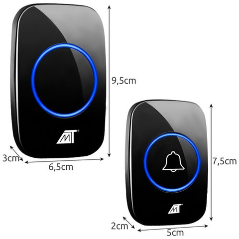 Wireless doorbell black Malatec 21803