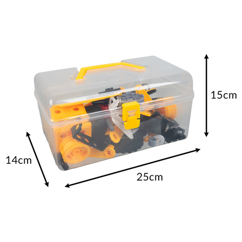 Construction blocks - vehicles 100 pieces ISO TRADE