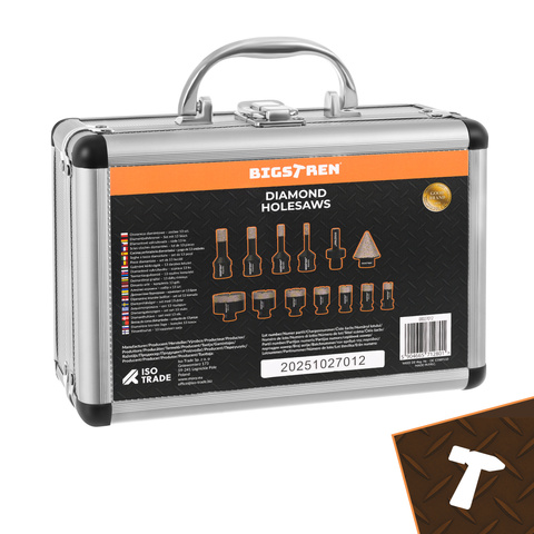Diamond hole saws - set of 13 Bigstreen 27012