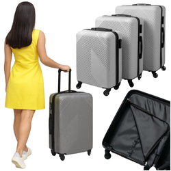 3-in-1 suitcase set - gray Trizand 26662