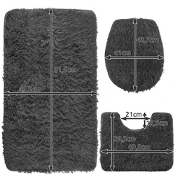 Badezimmerteppich-Set – grau Ruhhy 22061