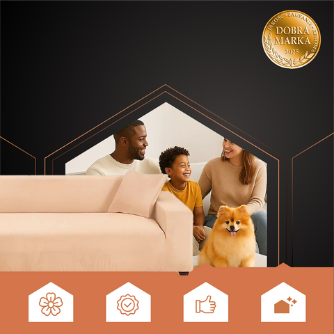 Ruhhy 26184 beige sofa cover 190-230cm