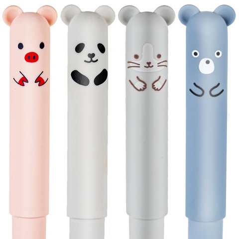 Stylo effaçable - animaux, 4 pcs.