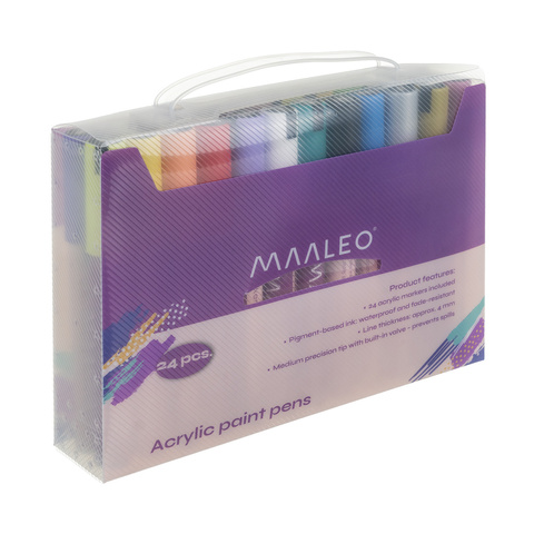 Akriliniai žymekliai - 24 vnt. rinkinys Maaleo 25790