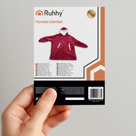 XXL Sweatshirt - rote Decke Ruhhy 26145