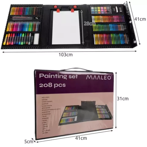 Painting set in a suitcase - 208 pieces Maaleo 21645