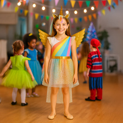 3-piece unicorn costume 130-140cm Kruzzel 26677