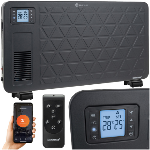Electric heater - black Ziflo Kaminer 26403 