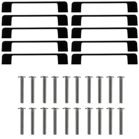 Black furniture handle - 10 pcs. Ruhhy 24190
