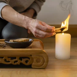 White cylinder candle - set of 8