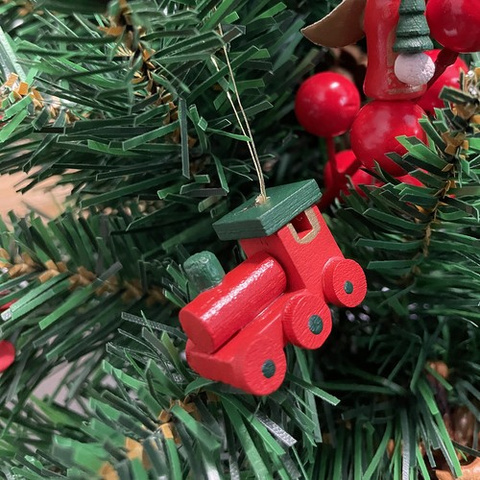 WOODEN HANGINGS / CHRISTMAS TREE BALLS 30 pcs