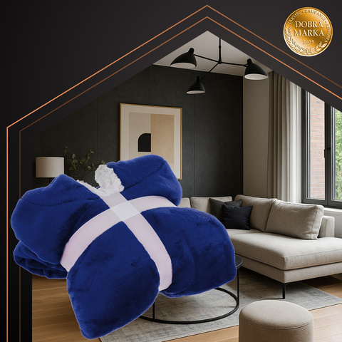 XXL sweatshirt - navy blue blanket Ruhhy 26147