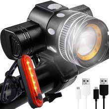 T6 USB světlo na kolo + zadní světlo 23681