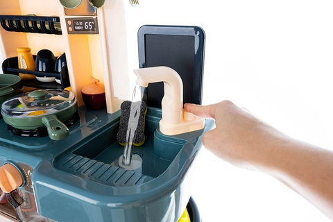 Spielzeugküche 72cm blau + Paar