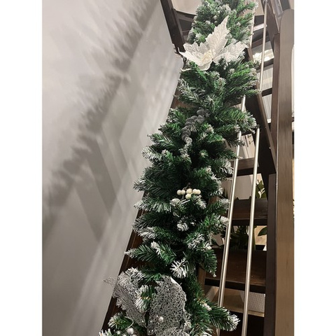 Snow-covered Christmas tree garland 2.7m HQ Ruhhy 22326