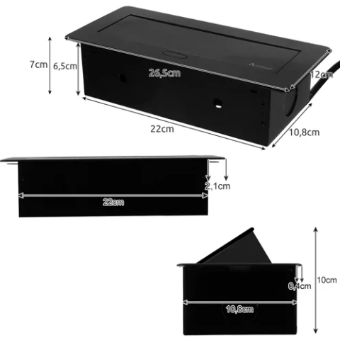 Prise cachée dans le plateau USB - double Izoxis 21446 