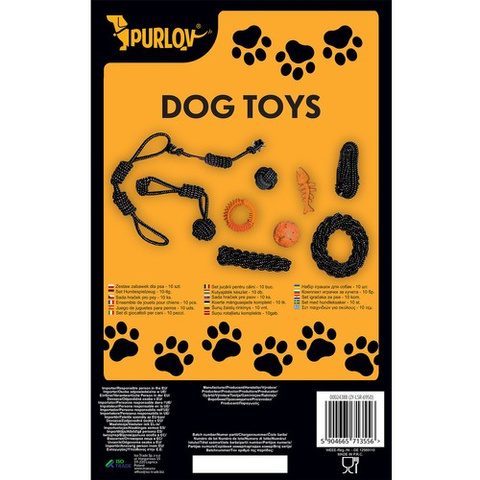 Ensemble de jouets pour chiens-10 pièces Purlov 24388