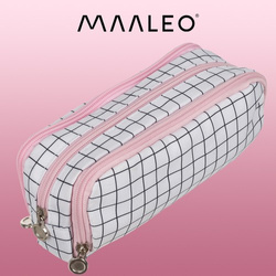 Triple foldable pencil case - checkered Maaleo24514
