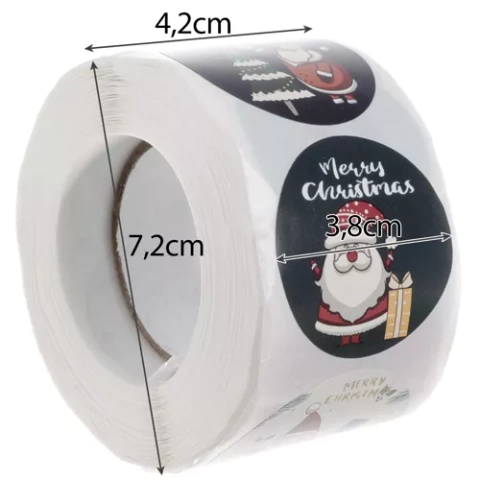 Autocollants de Noël - rouleau de 500 pcs. Ruhy 22328