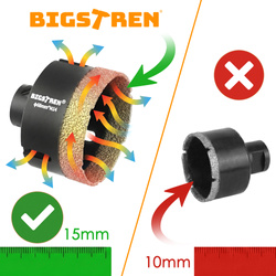 Otwornice diamentowe- zestaw 13szt. Bigstren 27012
