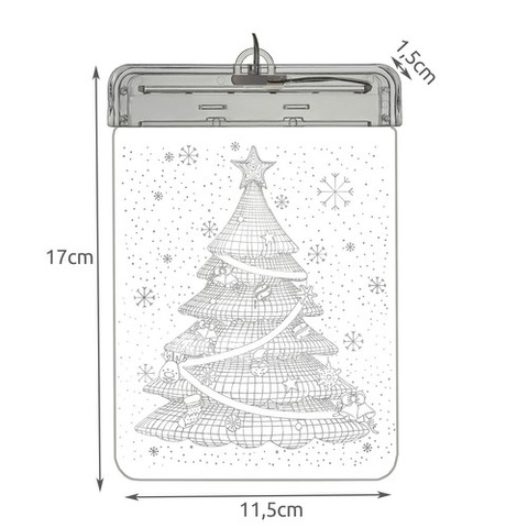 Vitrail LED 3D - Sapin de Noël